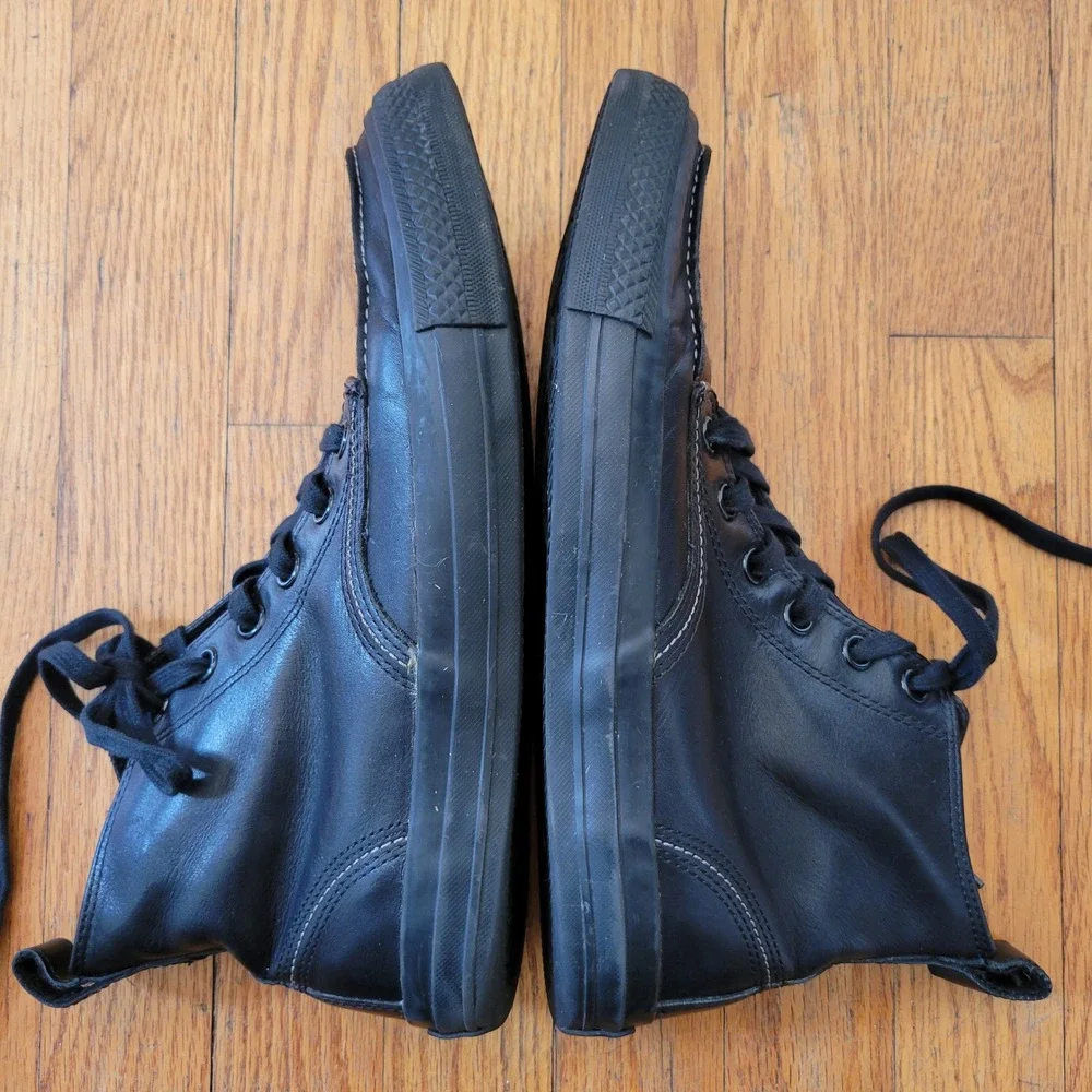 Converse Chuck Taylor All Star Outsider Black Leather Moc Toe Boots 10W 8M - Picture 6 of 8